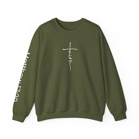 Christian Woman's Sweatshirt -  Faith Cross Design
