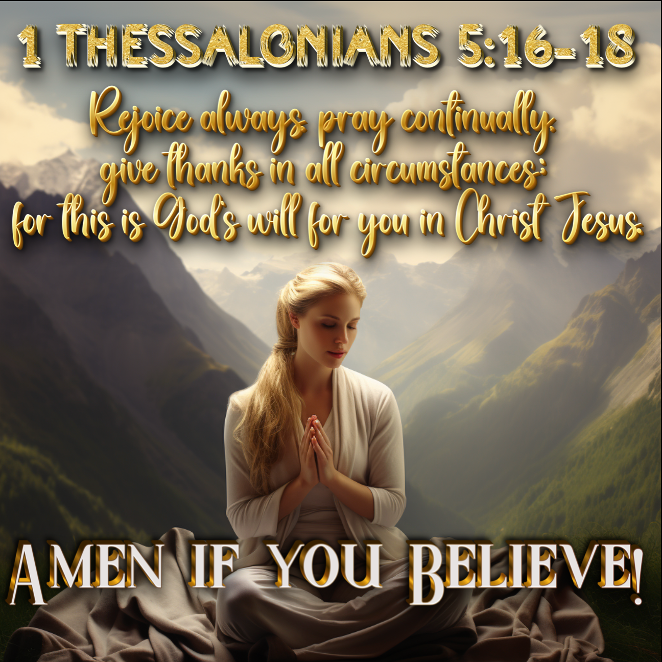 1 Thessalionians 5:16-18 Bible Verse Shirt. Rejoice Always. 