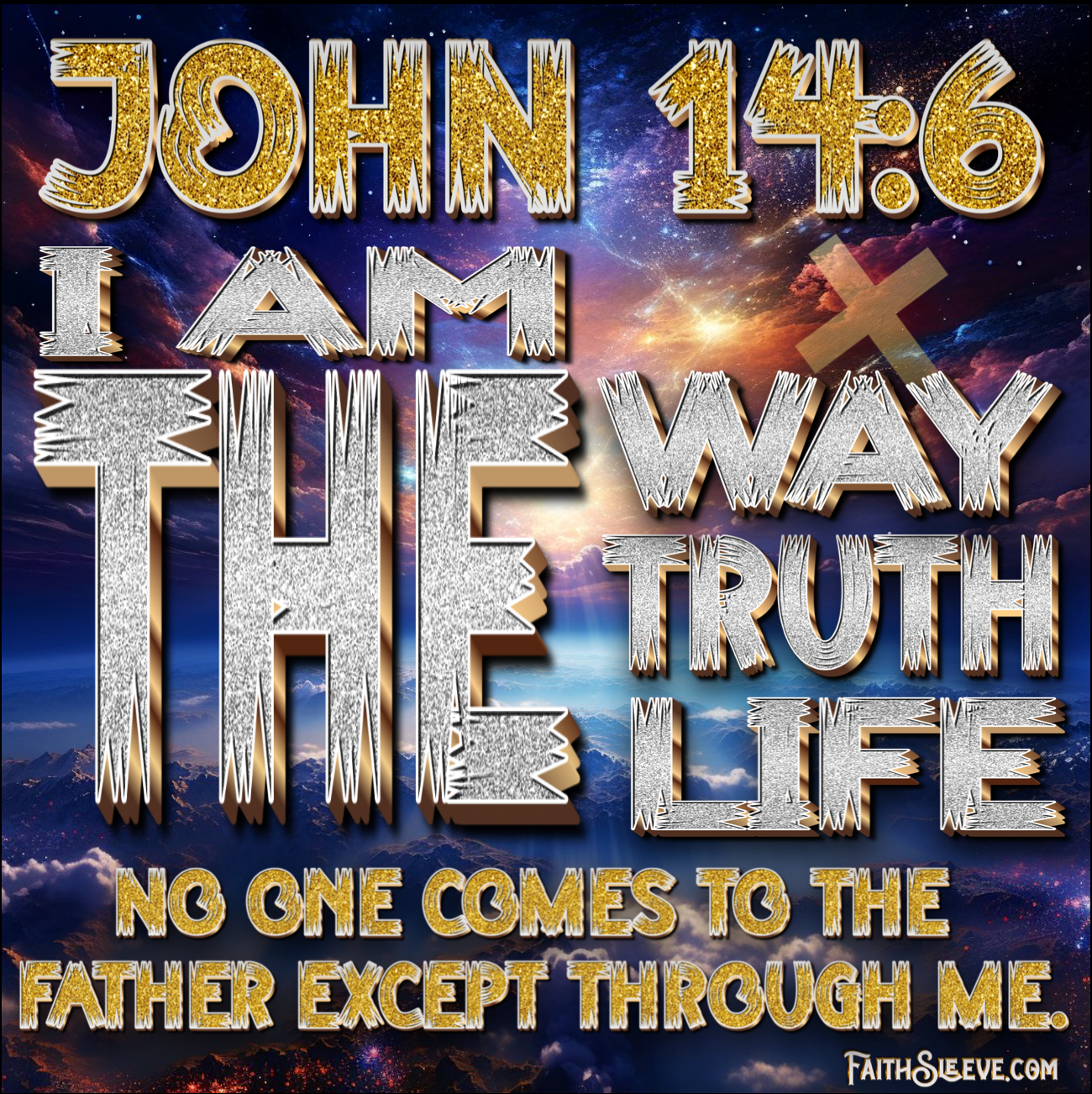 John 14:6 Bible Verse Shirt. I am the Truth, the Way, The Life. 