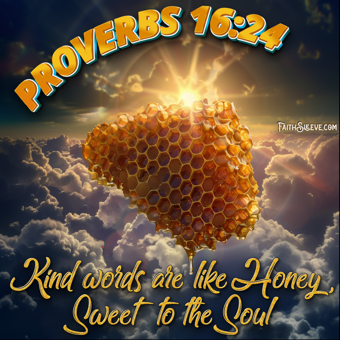 Proverbs 16:24 Bible Verse - Kind Words are Like Honey
