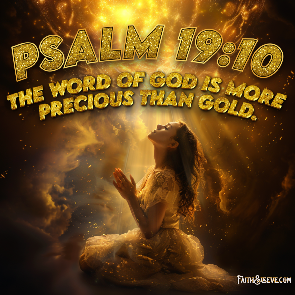 Psalm 19:10 Bible Verse - Word of God More Precious than Gold