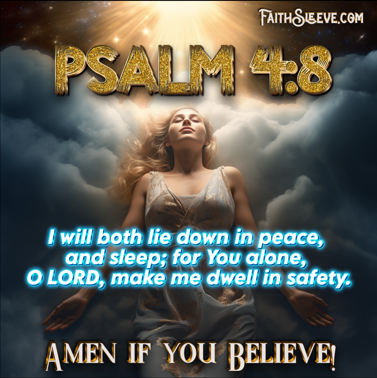 Psalm 4:8 Bible Verse Shirt. You Alone make me dwell in safety. 
