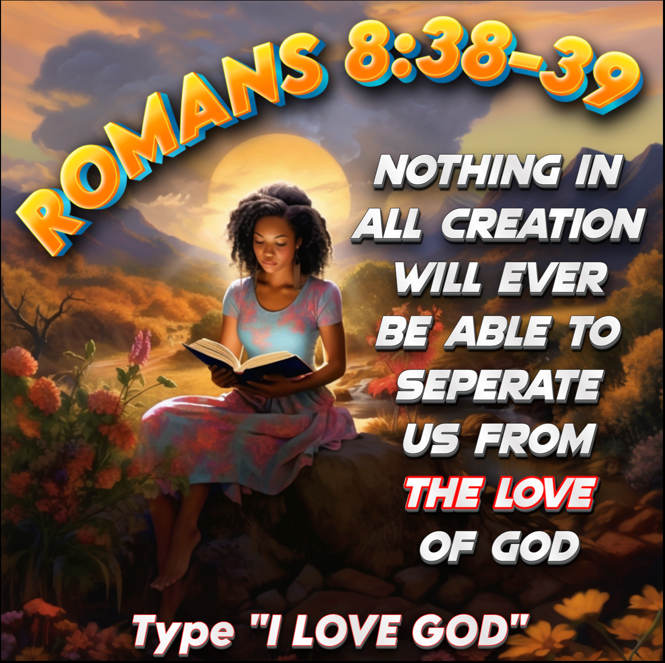 Romans 8:38-39 Bible Verse Shirt. Nothing in all creation. 